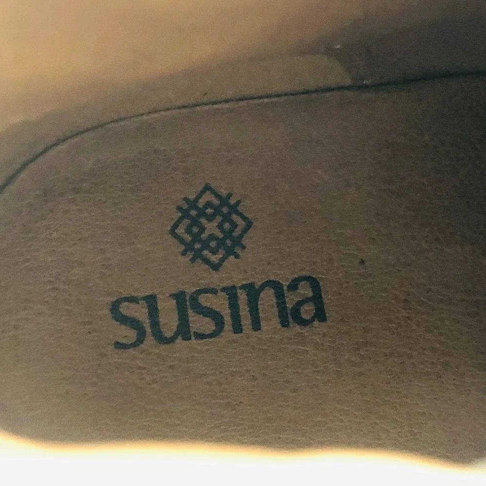 Susina Boot Sz 6.5 M Short‎ Boots Black Leather Women 58665
